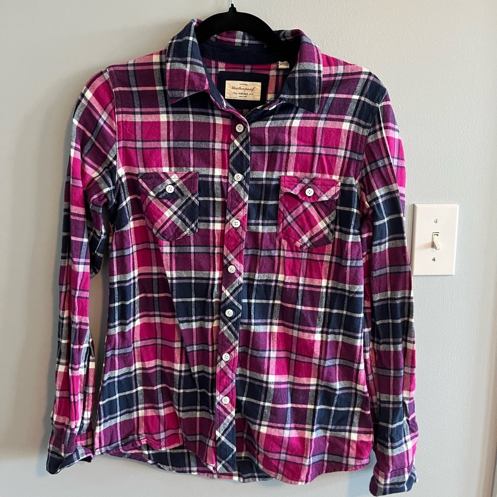 Pink flannel shirt